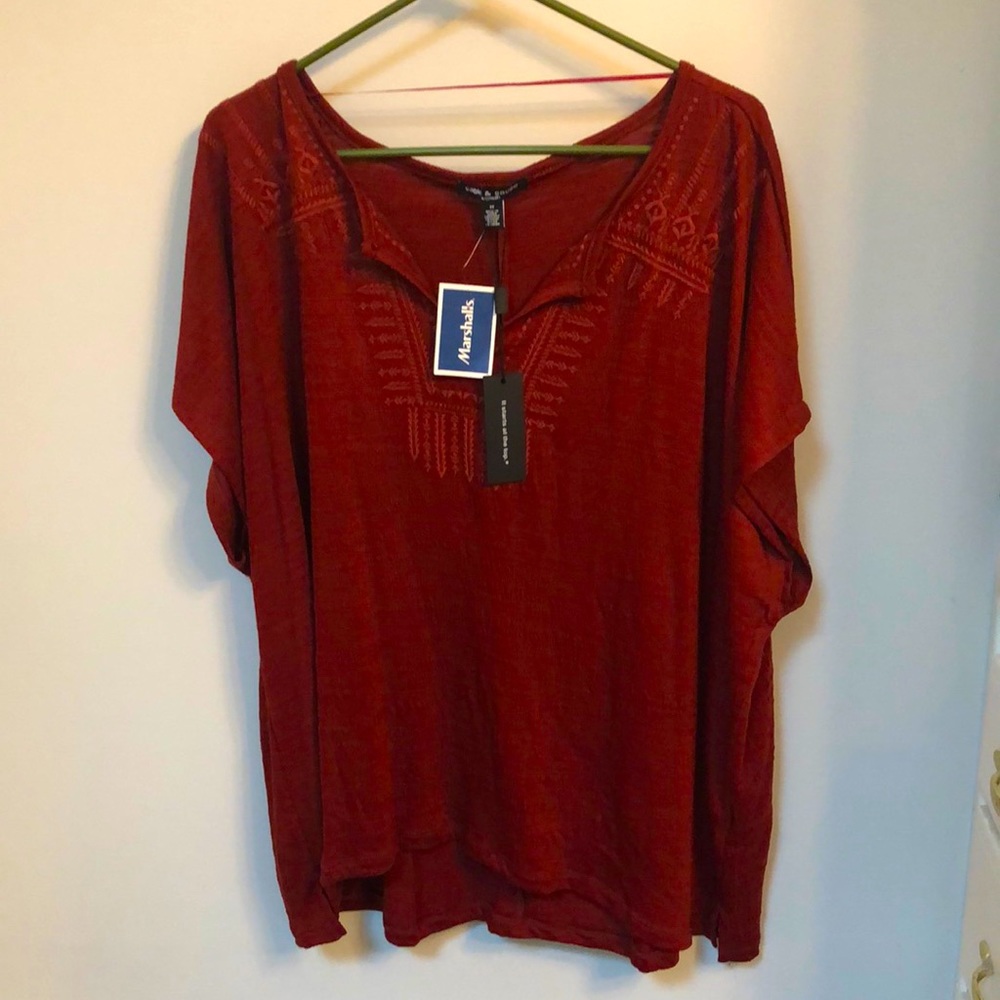 Versatile Cable & Gauge Women’s short sleeve Top 3x